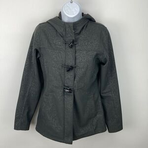 Lucy Full Zip Hook & Loop Hooded Peacoat Womens Size XS